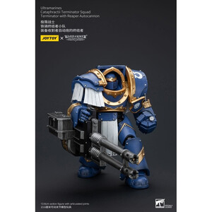 JoyToy Warhammer The Horus Heresy 1/18 Scale Action Figure Uitramarines Cataphractii Terminator Squad Terminator with Reaper Autocannon 