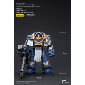 JoyToy Warhammer The Horus Heresy 1/18 Scale Action Figure Uitramarines Cataphractii Terminator Squad Terminator with Reaper Autocannon 