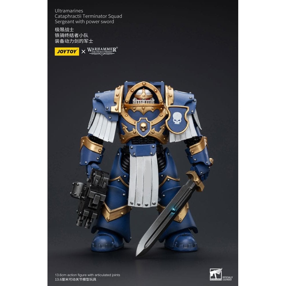 JoyToy Warhammer The Horus Heresy 1/18 Scale Action Figure Ultramarines Cataphractii Terminator Squad Sergeant with Power Sword 