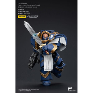 JoyToy Warhammer The Horus Heresy 1/18 Scale Action Figure Ultramarines Cataphractii Terminator Squad Sergeant with Power Sword 