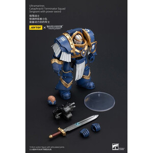 JoyToy Warhammer The Horus Heresy 1/18 Scale Action Figure Ultramarines Cataphractii Terminator Squad Sergeant with Power Sword 