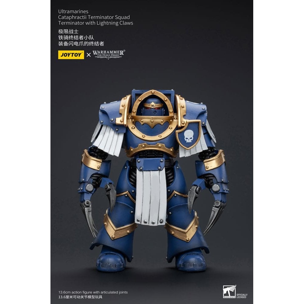 JoyToy Warhammer The Horus Heresy 1/18 Scale Action Figure Ultramarines Cataphractii Terminator Squad Terminator with Lightning Claws 