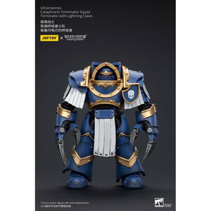 JoyToy Warhammer The Horus Heresy 1/18 Scale Action Figure Ultramarines Cataphractii Terminator Squad Terminator with Lightning Claws 