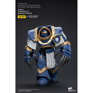 JoyToy Warhammer The Horus Heresy 1/18 Scale Action Figure Ultramarines Cataphractii Terminator Squad Terminator with Lightning Claws 