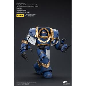 JoyToy Warhammer The Horus Heresy 1/18 Scale Action Figure Ultramarines Cataphractii Terminator Squad Terminator with Lightning Claws 