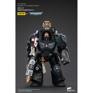 JoyToy Warhammer 40k 1/18 Scale Action Figure Iron Hands Captain in Terminator Armour 