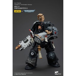 JoyToy Warhammer 40k 1/18 Scale Action Figure Iron Hands Captain in Terminator Armour 
