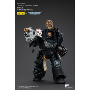 JoyToy Warhammer 40k 1/18 Scale Action Figure Iron Hands Captain in Terminator Armour 