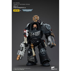 JoyToy Warhammer 40k 1/18 Scale Action Figure Iron Hands Captain in Terminator Armour 