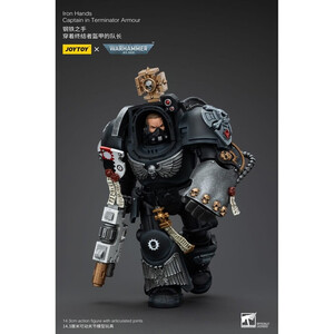 JoyToy Warhammer 40k 1/18 Scale Action Figure Iron Hands Captain in Terminator Armour 
