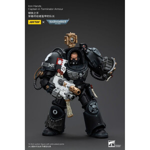 JoyToy Warhammer 40k 1/18 Scale Action Figure Iron Hands Captain in Terminator Armour 
