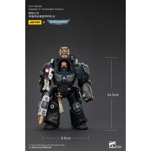 JoyToy Warhammer 40k 1/18 Scale Action Figure Iron Hands Captain in Terminator Armour 