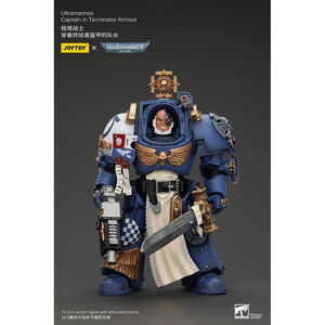 JoyToy Warhammer 40k 1/18 Scale Action Figure Ultramarines Captain In Terminator Armour 