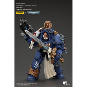 JoyToy Warhammer 40k 1/18 Scale Action Figure Ultramarines Captain In Terminator Armour 