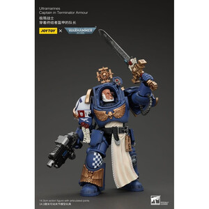 JoyToy Warhammer 40k 1/18 Scale Action Figure Ultramarines Captain In Terminator Armour 