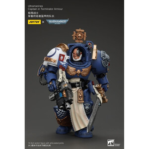 JoyToy Warhammer 40k 1/18 Scale Action Figure Ultramarines Captain In Terminator Armour 