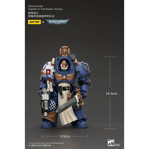 JoyToy Warhammer 40k 1/18 Scale Action Figure Ultramarines Captain In Terminator Armour 