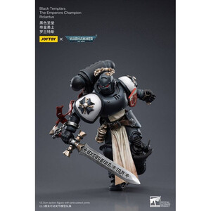JoyToy Warhammer 40k 1/18 Scale Action Figure Black Templars The Emperors Champion Rolantus 