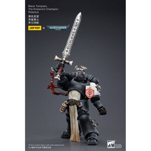 JoyToy Warhammer 40k 1/18 Scale Action Figure Black Templars The Emperors Champion Rolantus 