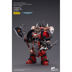 JoyToy Warhammer 40k 1/18 Scale Action Figure Chaos Space Marines Red Corsairs Exalted Champion Gotor the Blade 