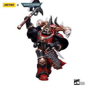 JoyToy Warhammer 40k 1/18 Scale Action Figure Chaos Space Marines Red Corsairs Exalted Champion Gotor the Blade 