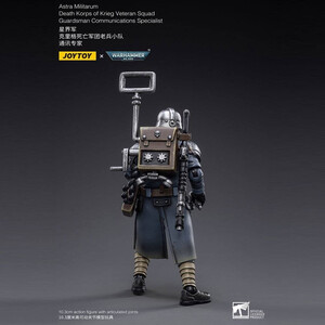 JoyToy Warhammer 40k 1/18 Scale Action Figure Death Korps of Krieg Veteran Squad Guardsman Communications Specialist 