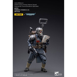 JoyToy Warhammer 40k 1/18 Scale Action Figure Death Korps of Krieg Veteran Squad Guardsman Communications Specialist 