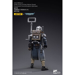 JoyToy Warhammer 40k 1/18 Scale Action Figure Death Korps of Krieg Veteran Squad Guardsman Communications Specialist 