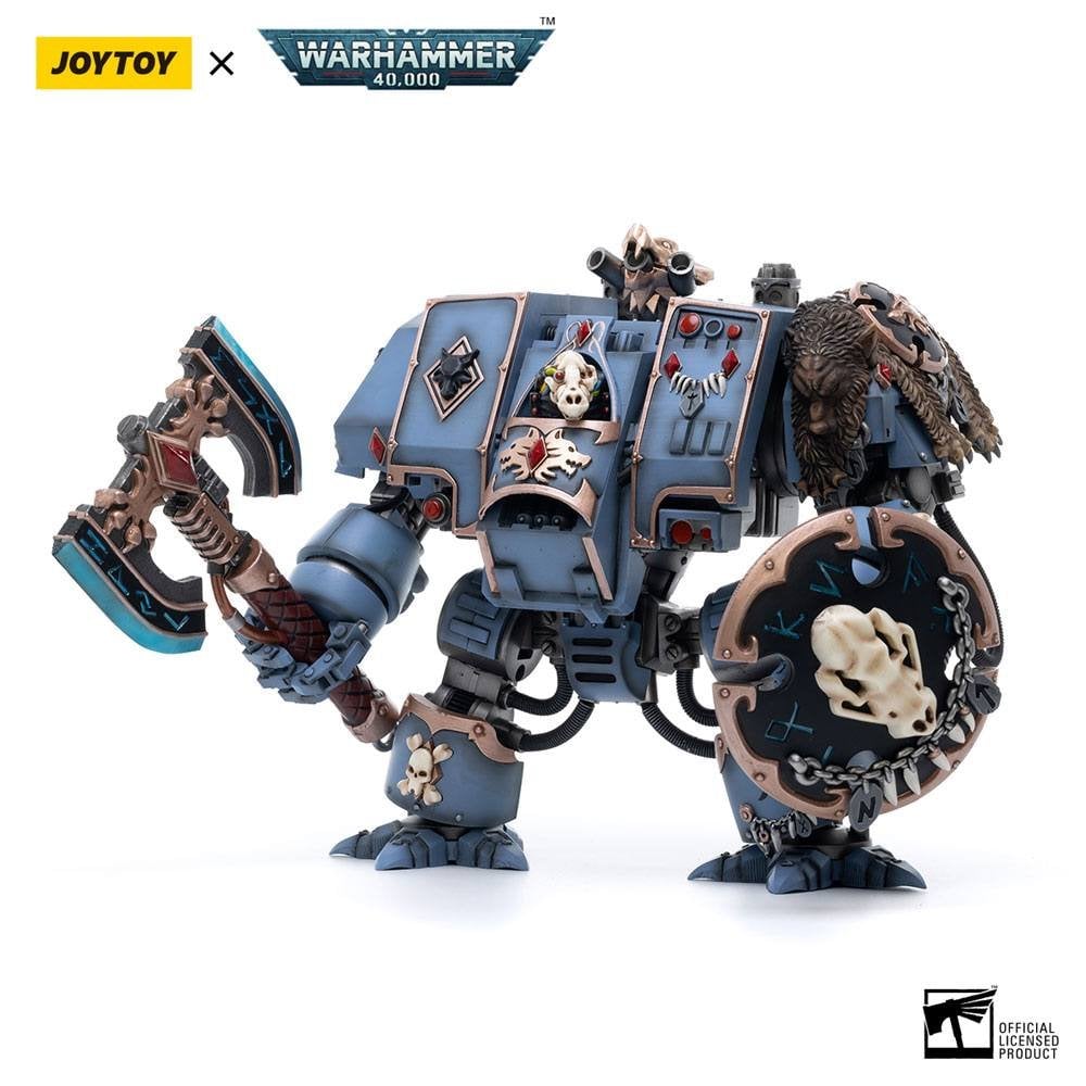 JoyToy Warhammer 40k 1/18 Scale Action Figure Space Marines Space Wolves Venerable Dreadnought Brother Hvor 