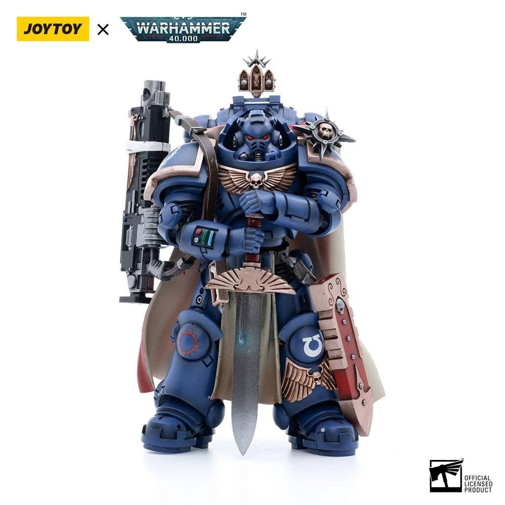 JoyToy Warhammer 40k 1/18 Scale Action Figure Ultramarines Captain with Master-Crafted Heavy Bolt Rifle 