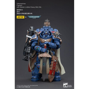 JoyToy Warhammer 40k 1/18 Scale Action Figure Ultramarines Captain with Master-Crafted Heavy Bolt Rifle 