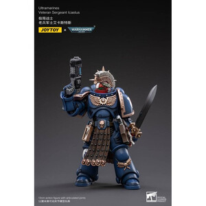 JoyToy Warhammer 40k 1/18 Scale Action Figure Ultramarines Veteran Sergeant Icastus 