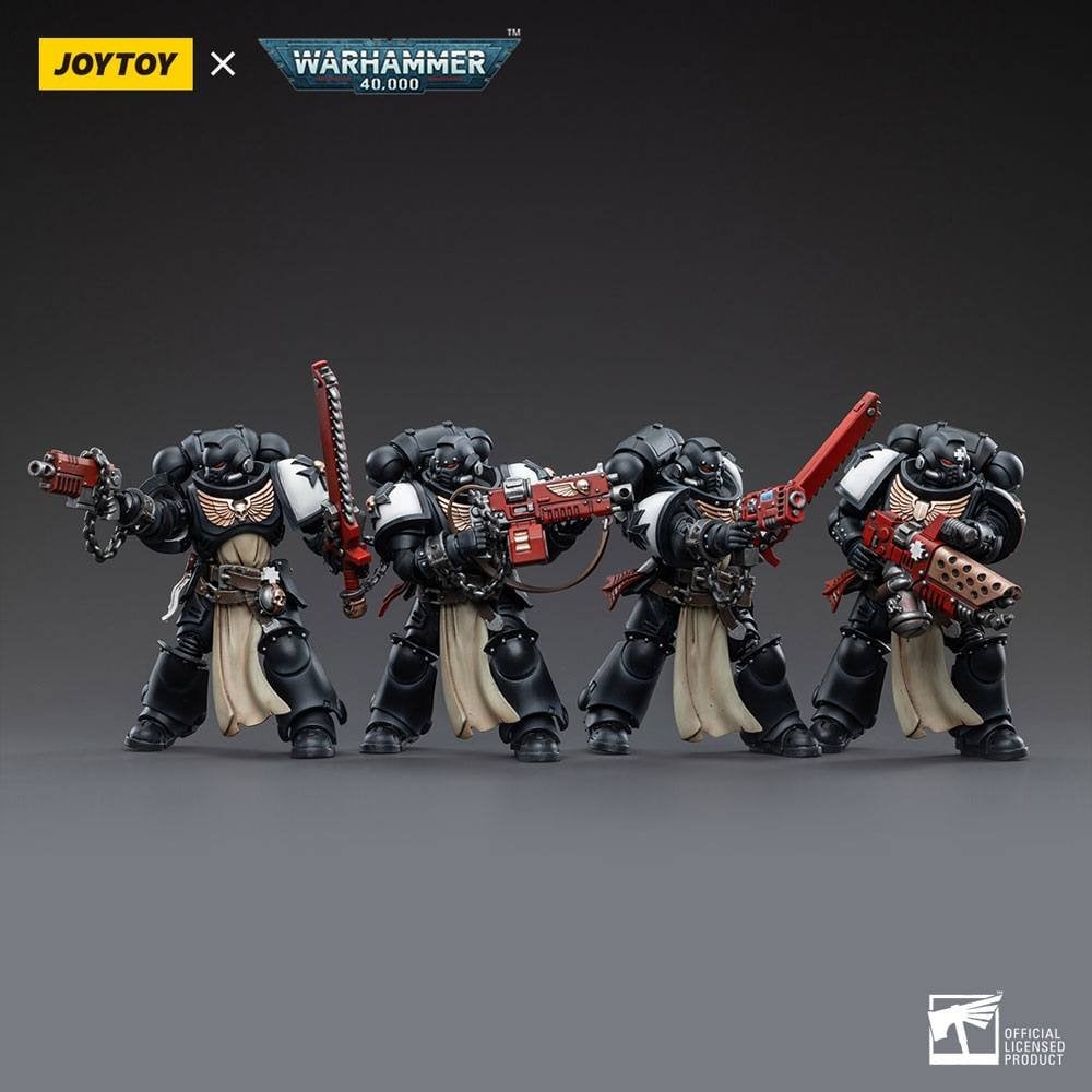 JoyToy Warhammer 40k Action Figure 4-Pack 1/18 Black Templars Army Primaris Crusader Squad 