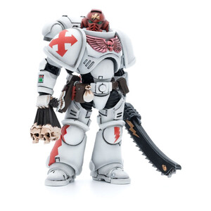 JoyToy Warhammer 40k 1/18 Scale Action Figure White Scars Assault Intercessor Sergeant Tsendbaatar 