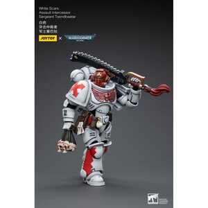 JoyToy Warhammer 40k 1/18 Scale Action Figure White Scars Assault Intercessor Sergeant Tsendbaatar 