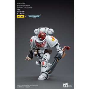 JoyToy Warhammer 40k 1/18 Scale Action Figure White Scars Assault Intercessor Sergeant Tsendbaatar 