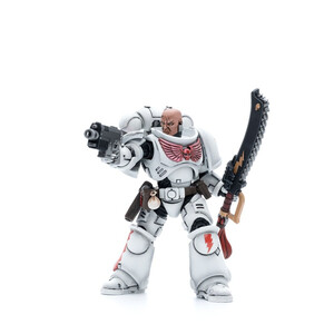 JoyToy Warhammer 40k 1/18 Scale Action Figure White Scars Assault Intercessor Sergeant Tsendbaatar 