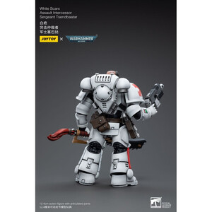 JoyToy Warhammer 40k 1/18 Scale Action Figure White Scars Assault Intercessor Sergeant Tsendbaatar 