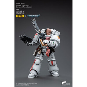 JoyToy Warhammer 40k 1/18 Scale Action Figure White Scars Assault Intercessor Sergeant Tsendbaatar 