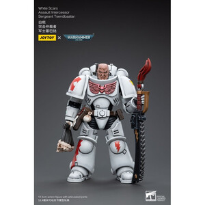 JoyToy Warhammer 40k 1/18 Scale Action Figure White Scars Assault Intercessor Sergeant Tsendbaatar 