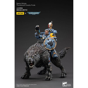 JoyToy Warhammer 40k 1/18 Scale Action Figure Space Wolves Thunderwolf Cavalry Frode 