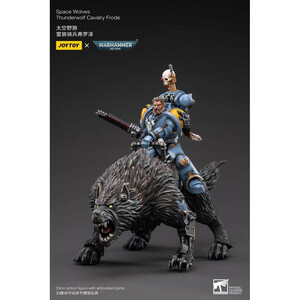 JoyToy Warhammer 40k 1/18 Scale Action Figure Space Wolves Thunderwolf Cavalry Frode 