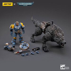 JoyToy Warhammer 40k 1/18 Scale Action Figure Space Wolves Thunderwolf Cavalry Frode 