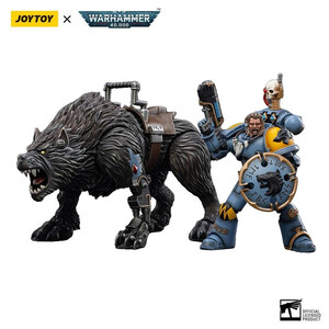 JoyToy Warhammer 40k 1/18 Scale Action Figure Space Wolves Thunderwolf Cavalry Frode 