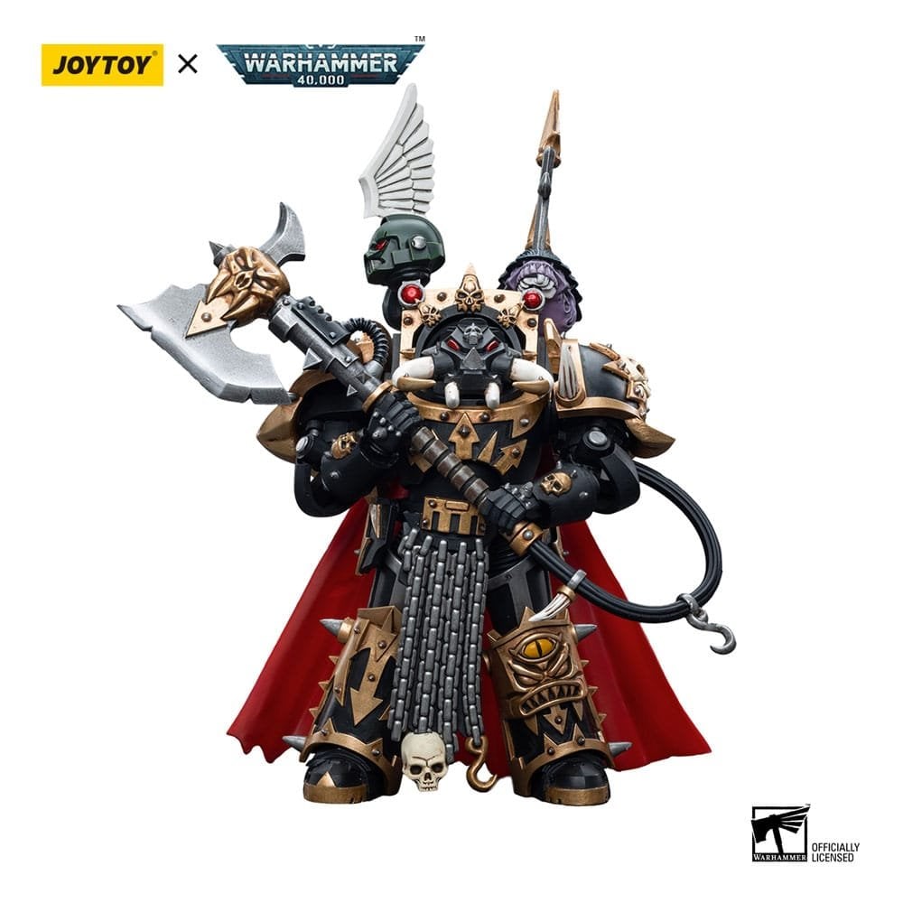 JoyToy Warhammer 40k 1/18 Scale Action Figure Chaos Space Marines Black Legion Chaos Lord in Terminator Armour 