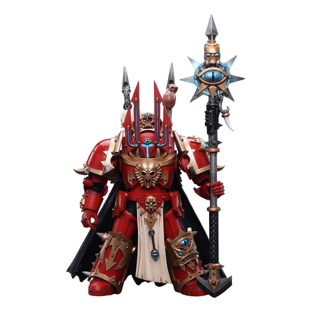 JoyToy Warhammer 40k 1/18 Scale Action Figure Chaos Space Marines Crimson Slaughter Sorcerer Lord in Terminator Armour 