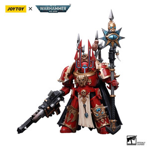 JoyToy Warhammer 40k 1/18 Scale Action Figure Chaos Space Marines Crimson Slaughter Sorcerer Lord in Terminator Armour 