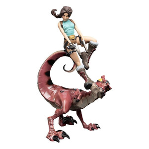 Weta Workshop Tomb Raider Mini Epics Lara Croft & Raptor 