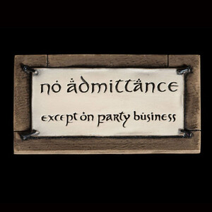 Weta Workshop Lord of the Rings Magnet No Admittance 