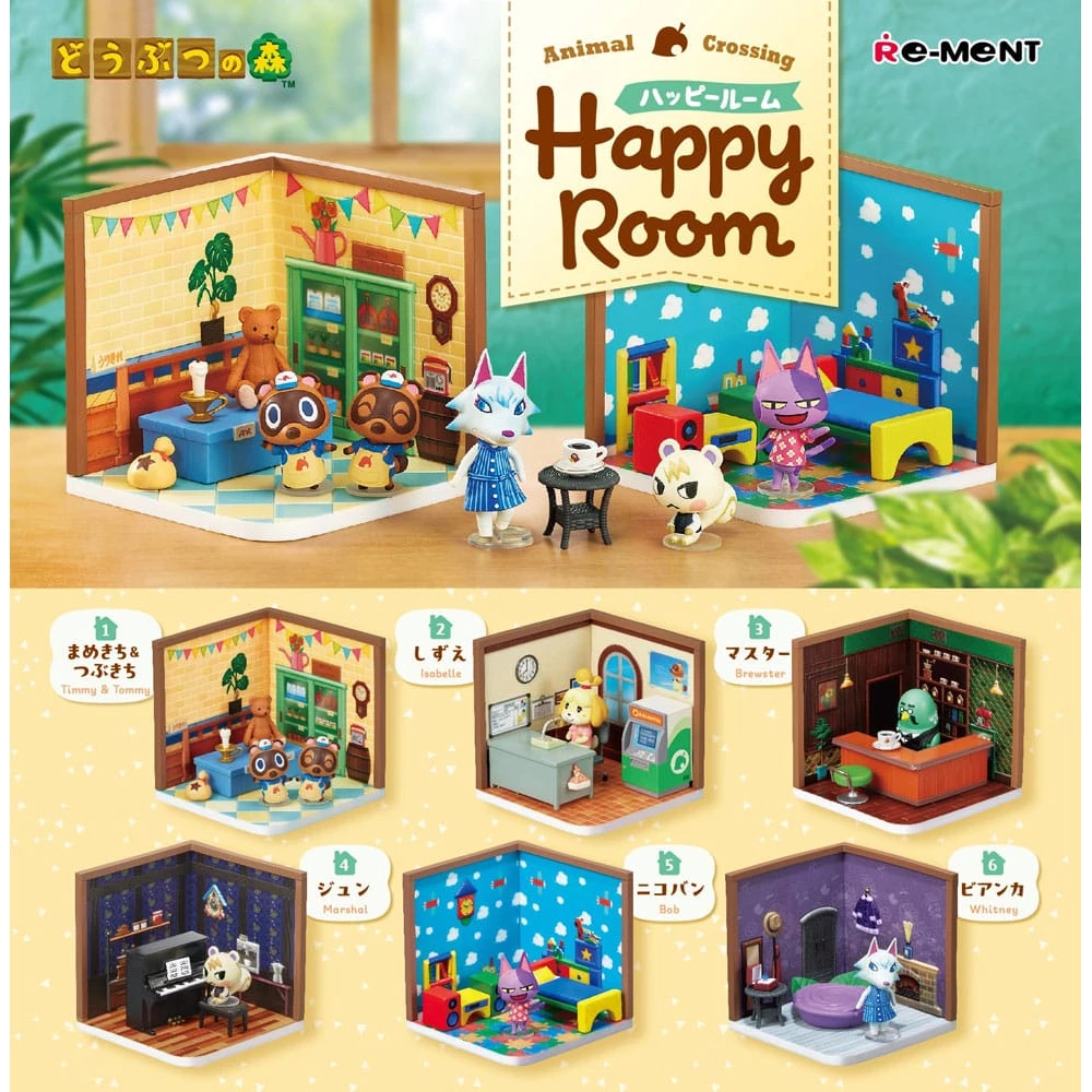 Animal Crossing Mini Figures Happy Room Blind Box Display 